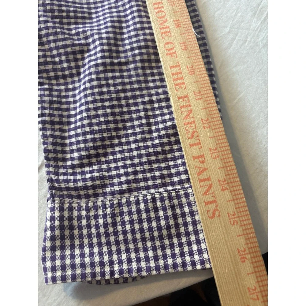 Polo Ralph Lauren Gingham Button Down Mens XL Purple White Preppy‎ Logo